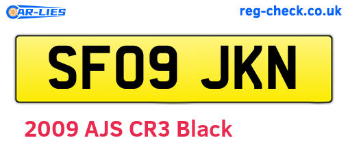 SF09JKN are the vehicle registration plates.