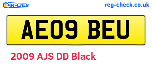 AE09BEU are the vehicle registration plates.