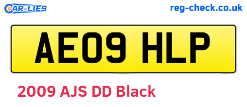 AE09HLP are the vehicle registration plates.