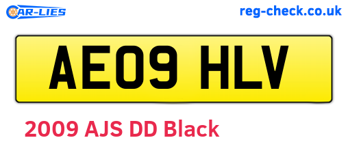 AE09HLV are the vehicle registration plates.