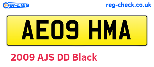 AE09HMA are the vehicle registration plates.