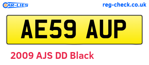 AE59AUP are the vehicle registration plates.