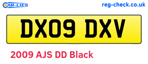 DX09DXV are the vehicle registration plates.