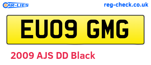 EU09GMG are the vehicle registration plates.