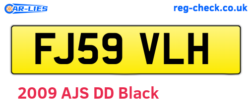 FJ59VLH are the vehicle registration plates.