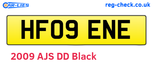 HF09ENE are the vehicle registration plates.