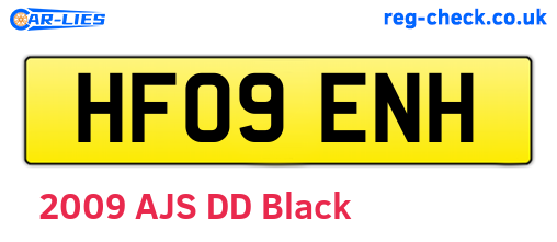 HF09ENH are the vehicle registration plates.