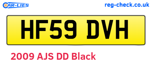 HF59DVH are the vehicle registration plates.