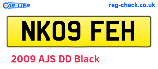 NK09FEH are the vehicle registration plates.
