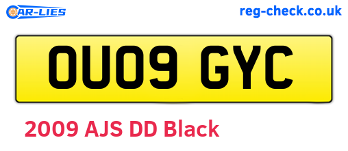 OU09GYC are the vehicle registration plates.