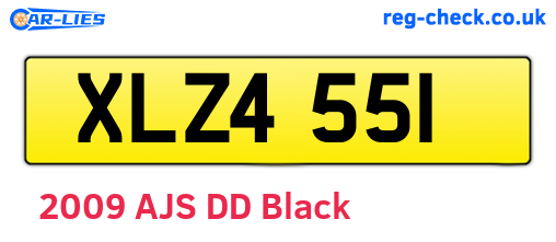 XLZ4551 are the vehicle registration plates.