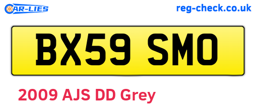 BX59SMO are the vehicle registration plates.
