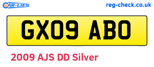 GX09ABO are the vehicle registration plates.