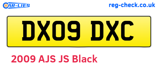 DX09DXC are the vehicle registration plates.