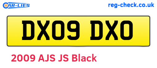 DX09DXO are the vehicle registration plates.