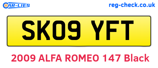 SK09YFT are the vehicle registration plates.