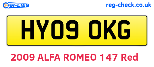 HY09OKG are the vehicle registration plates.