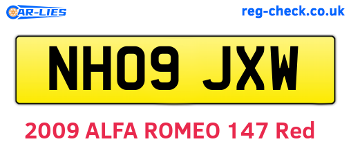NH09JXW are the vehicle registration plates.