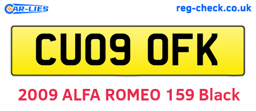CU09OFK are the vehicle registration plates.