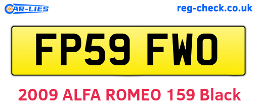 FP59FWO are the vehicle registration plates.