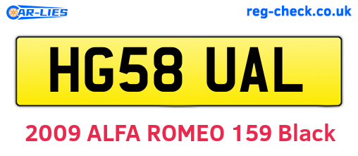 HG58UAL are the vehicle registration plates.