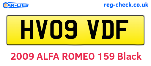 HV09VDF are the vehicle registration plates.