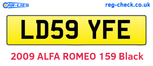 LD59YFE are the vehicle registration plates.