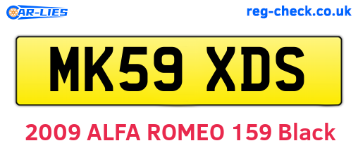 MK59XDS are the vehicle registration plates.