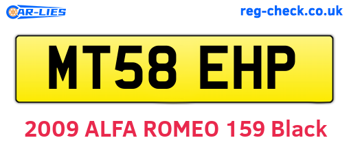 MT58EHP are the vehicle registration plates.