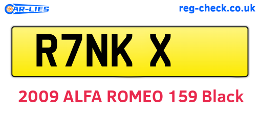 R7NKX are the vehicle registration plates.