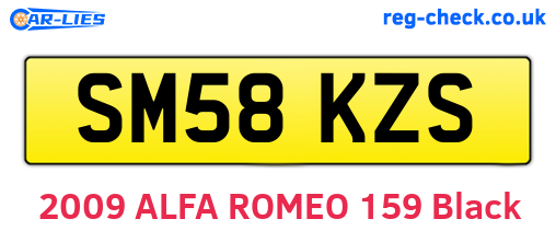 SM58KZS are the vehicle registration plates.