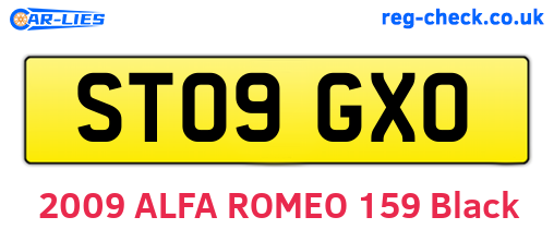 ST09GXO are the vehicle registration plates.