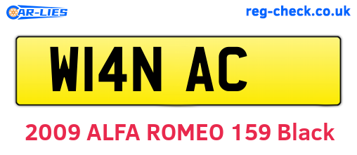 W14NAC are the vehicle registration plates.