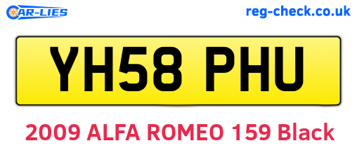 YH58PHU are the vehicle registration plates.