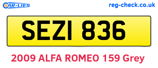 SEZ1836 are the vehicle registration plates.