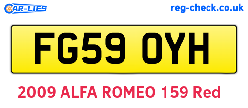 FG59OYH are the vehicle registration plates.