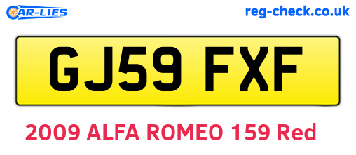 GJ59FXF are the vehicle registration plates.
