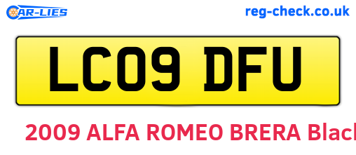 LC09DFU are the vehicle registration plates.