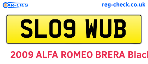 SL09WUB are the vehicle registration plates.