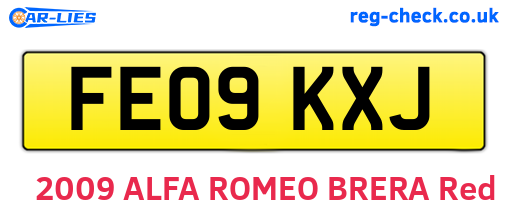 FE09KXJ are the vehicle registration plates.
