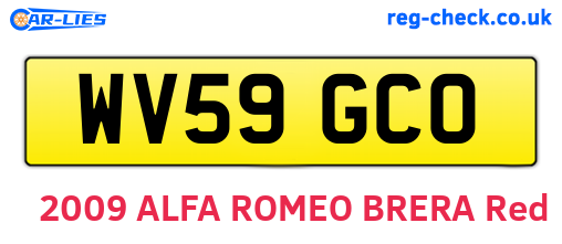 WV59GCO are the vehicle registration plates.