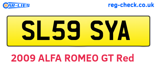 SL59SYA are the vehicle registration plates.