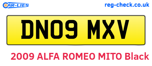 DN09MXV are the vehicle registration plates.