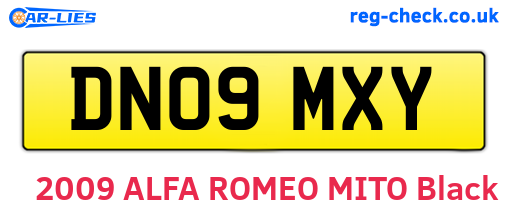 DN09MXY are the vehicle registration plates.