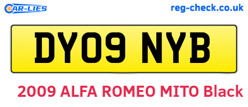 DY09NYB are the vehicle registration plates.