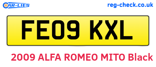 FE09KXL are the vehicle registration plates.
