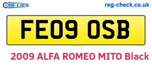 FE09OSB are the vehicle registration plates.