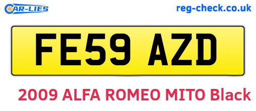 FE59AZD are the vehicle registration plates.