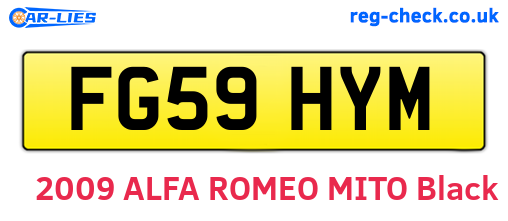 FG59HYM are the vehicle registration plates.