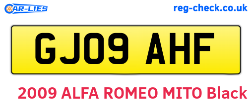 GJ09AHF are the vehicle registration plates.